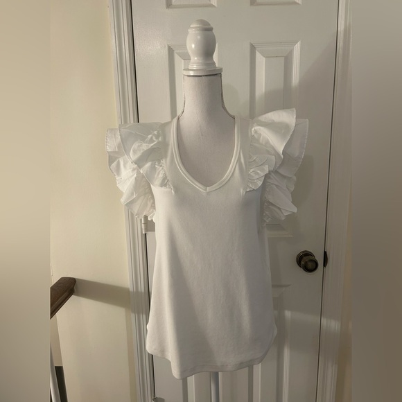 Chico’s Flutter Cap Sleeve Top NWT! - Picture 9 of 12